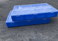 HDPE αναδιπλώσιμα κινούμενα κιβώτια αναδιπλώσιμα κιβώτια με προσαρμοσμένα καπάκια για υφαντικά υφάσματα