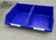 Μπλε/κόκκινο που συσσωρεύει τα πλαστικά κιβώτια δοχείων για την ασφαλή αποθήκευση των μερών 600 * 400 * 230mm