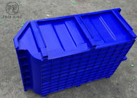 Μπλε/κόκκινο που συσσωρεύει τα πλαστικά κιβώτια δοχείων για την ασφαλή αποθήκευση των μερών 600 * 400 * 230mm