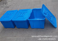 C614l Stackable μπλε πλαστικά κιβώτια αποθήκευσης με τα καπάκια/κάλυψη 670 * 490 * 390 χιλ.