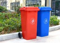 Εύρωστα δοχεία σκουπιδιών απορριμάτων πράσινα 240ltr πλαστικά με HDPE δύο λαστιχένιο ροδών