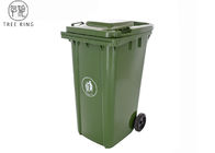 Εύρωστα δοχεία σκουπιδιών απορριμάτων πράσινα 240ltr πλαστικά με HDPE δύο λαστιχένιο ροδών