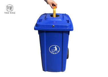 Προσαρμοσμένο μπλε δοχείων 240l Wheelie απορριμάτων ανακύκλωσης Locakable με τα καπάκια μπουκαλιών που κλειδώνονται
