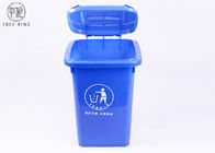Μπλε και κίτρινα δοχεία σκουπιδιών 50 λίτρων πλαστικά με την τετράτροχη ανακύκλωση της Dolly
