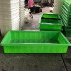 Το πράσινο χρώμα Aquaponic αυξάνεται το κρεβάτι με να αντιπροσωπεύσει τα συστήματα Greenhousr Aquaponic
